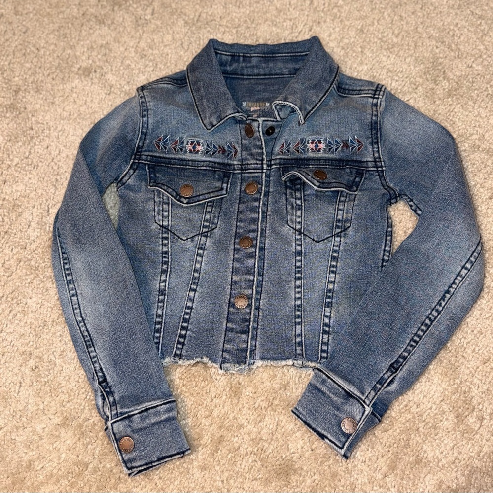 Shyanne Blue Denim Jacket with Embroidery